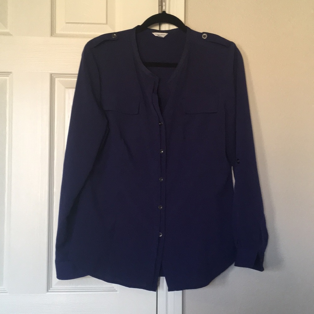 Navy L Calvin Klein blouse
